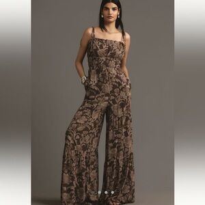Hutch Elegant Brown Floral Jumpsuit